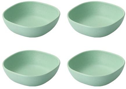 Fkereg Set of 4 Small Dipping Sauce Bowls 4.5 Oz, Tiny Side Dish Bowls, Plastic Pinch Bowls, Condiment Ingredient Bowls for Cooking Prep, Sauce Plate for Spice, Dips Serving, Green