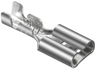 100 Stück Flachsteckhülsen 6,3 mm Messing nicht isoliert für Kabel 1-1,5 mm²