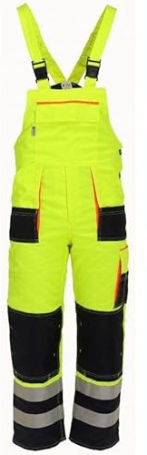 georadian.com Gefütterte Winter-Arbeitshose Latzhose HighVis KAJMAN – Hohe Strapazierfähigkeit, Warnschutzkleidung S – XXXL Winterhosen