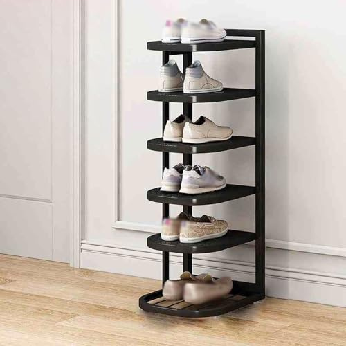 JHDXL Zapatero Giratorio, Zapatero Estrecho, Armario Giratorio Multifuncional, Estantería De Almacenamiento Estantería De,Ahorro De Espacio, para Bolsos Y Zapatos(Black,82cm/32.3in)