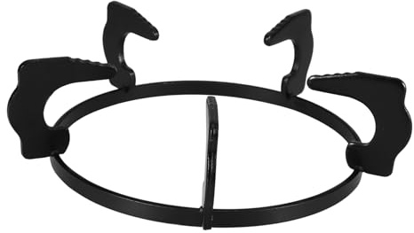Operitacx Support de Poêle à Gaz en Fer, Anneau pour Wok Antidérapant, Base Stable, Usage la Cuisine Maison, Noir