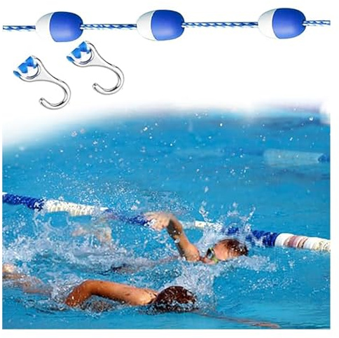 30FT-328FT Pool Safety Rope, Swimming Lane Dividers, Floating Pool Divider Line with Buoys, High-Visibility Cord for Enhanced Safety, 246FT/75M Length for Effective Pool Separation