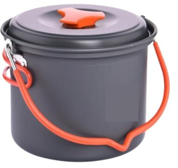 TOTIKI Gavetta Campeggio Pentola da Campeggio Sospesa Fornello da Esterno Portatile Picnic Picnic Escursionismo Vaso da Campeggio Campeggio Utensili