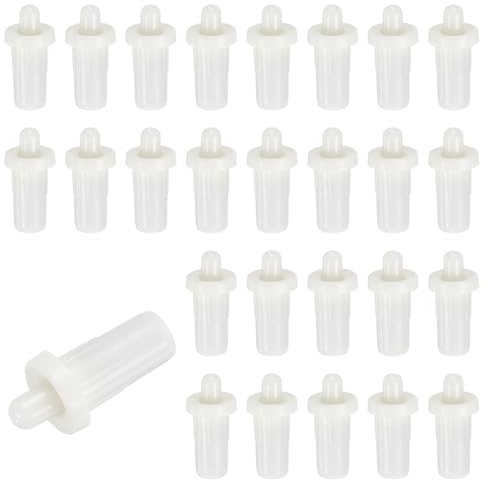 sourcing map 60 perni di riparazione per tapparelle, 2,4 x 1,1 cm, in plastica, perni di ricambio a molla, per finestre cieche, lama mobile, bianco