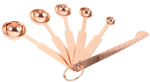TOYANDONA Cucharas Medidoras de Acero Inoxidable con Regla Precisa para Medir Ingredientes Secos y Líquidos Cocina y Repostería Compacto y Duradero para Uso Profesional y Hogareño