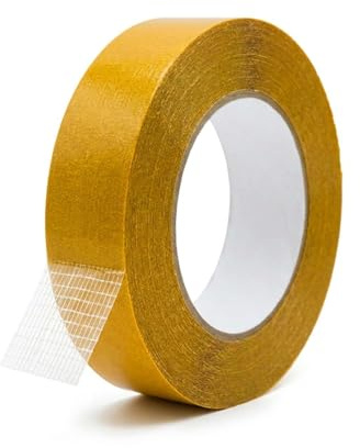 Zouonou Doppelseitiges Stoffklebeband 25mm x 12m, Saumband ohne Nähen für Kleidung, Vorhänge und Textilien, Textilklebeband extra lang mit 1,5m Maßband, DIY Reparaturband