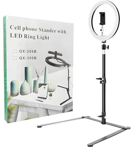 Flexible Desktop Shoots Featuring Expandable Phone Mount Carbon Steel Construction for Stable Photography Setups Desktop Overhead Lighting