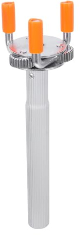 IWOWHERO Set 2 Pezzi Strumento Rimozione e Installazione Rilevatore Fumo con Testa Artiglio e Asta Corta, Lega Alluminio, per Manutenzione Sicurezza Antincendio Soffitti Alti senza Scala