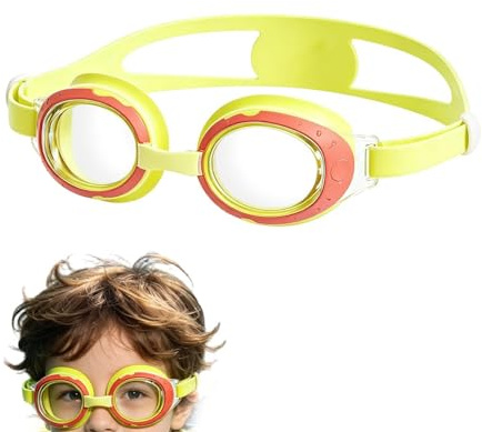 Generisk simmask barn – junior | imfria barn simglasögon | 3–12 år justerbar silikontätning läckagesäker vattensport dykglasögon för flickor simlektioner blå rosa set
