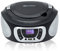 Roadstar CDR-365U/SL Tragbarer Radio-CD-Spieler Digital FM PLL, Boombox-CD-Spieler, CD-R, CD-RW, CD-MP3, USB-Anschluss, Stereo, AUX-IN, Kopfhörerausgang, Schwarz/Silber