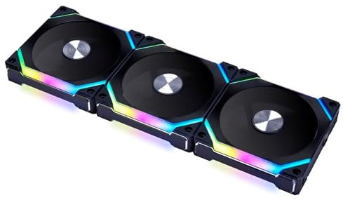 Lian Li UNI FAN SL V2 RGB Revolutionized Daisy-Chain ARGB Fan 120mm Triple Pack Black SL120V2-3B
