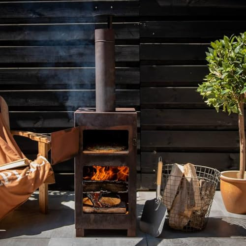 UJCHVHN CaminiEsschert Design Stufa da terrazza con forno per pizza RustHome & Garden