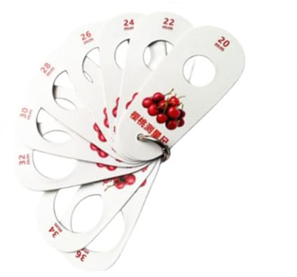 Zambuph Calibrador de frutas de precisión, herramienta medición para clasificación y clasificación precisa frutas, regla para arándanos y cerezas, calibradores circulares, Cereza, 10x4.5 cm