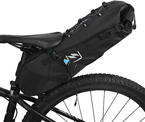 Lixada Cykelsadelväska vattentät cykelväska cykel sadelväska cykelväska cykling MTB mountainbike baksäte väska justerbar 3L-10L