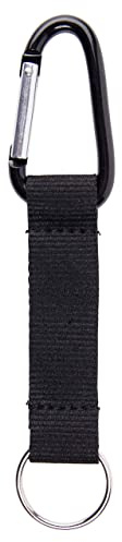 Cordón cinta corta mosquetón y arandela llavero negro con mosquetón metálico lanyard con mosquetón para llaves identificaciones acreditaciones tarjetas