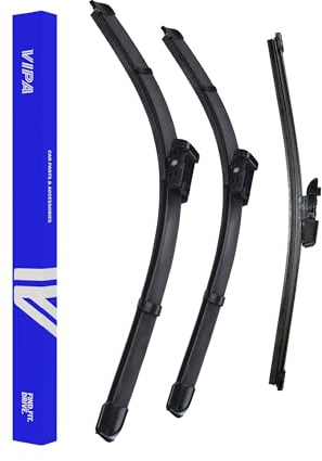 Vipa Car Parts Premium Wiper Blade Set | fits: VW POLO MK 5 Hatchback (Oct 2009 to Sep 2017) | All-Weather Performance | Durable, Streak-Free Windshield Wipers | Easy Installation