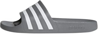 adidas Unisex Adilette Aqua Slides, Grey Three/Cloud White/Grey Three, 9 UK