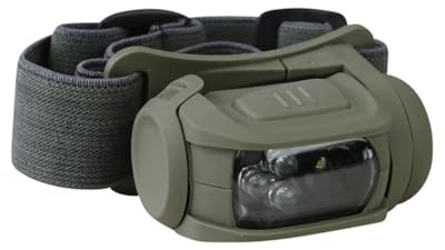 Linterna frontal de combate militar depredador II linterna frontal LED de camping filtro rojo verde oliva