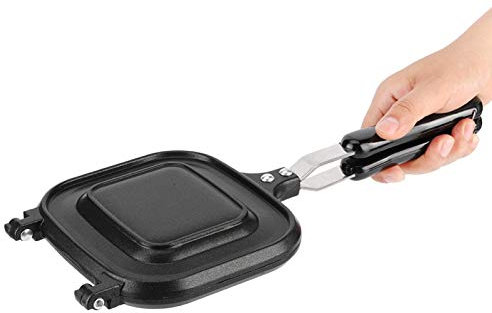 Poêle à frire, plaque de cuisson électrique double face, grille-pain à isolation thermique, grille-pain, accessoire de cuisine antiadhésif pour œufs au plat, œufs brouillés, faire des gâteaux, sandwi