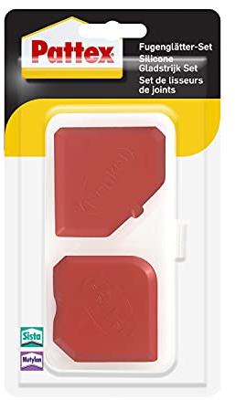 Pattex Fogplattång set, 2 fogspatlar för professionell utjämning permanenta elastiska fogar, lätt att rengöra utjämnings- och modelleringsverktyg, 1 uppsättning inkl. förvaringslåda