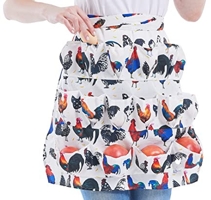Nanxson Schürze zum Eier Sammeln Ei Gathering Schürze mit Taschen für Landwirte, Hühnerbesitzer Bauernhaus CF3136