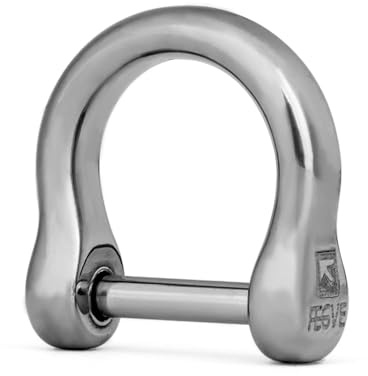 TISUR Titanium D-Rings with Screw Shackle,U Shape Key Chains Rings,Car Keys Tools,DIY Leather Craft Purse/Wallet Buckle 1 pcs
