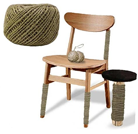 TOSSPER Cuerda 50m Gato Natural De Sisal, Reemplazo Rascador Árbol, Cuerda del Cáñamo para La Reparación De Bricolaje Rascador