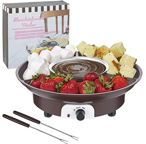 Dinglong Fontaine à Chocolat Electrique, Fontaine à Chocolat électrique Grande en Acier Inoxydable - Fontaine à Chocolat pour la Maison, Fondue au Chocolat, Chocolate Service à Fondue au Chocolat