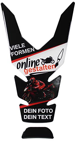 BIKE-label Tankpad kompatibel für Yamaha MT-125 Motorrad Aufkleber selbst gestalten Foto und Text