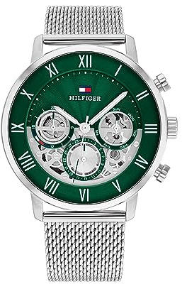 Tommy Hilfiger Multi Zifferblatt Quarz Uhr für Herren mit Edelstahlarmband