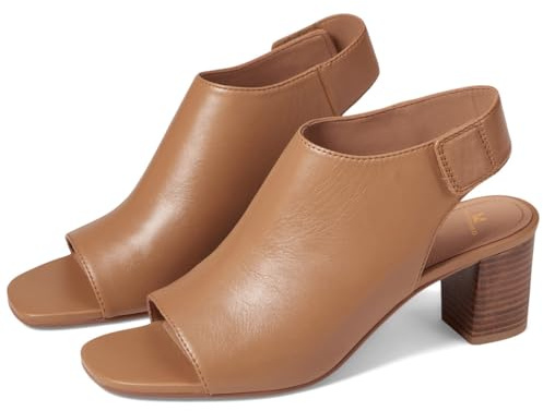 MOOMMO Women Chunky Block Heel Booties Sandals Open Square Toe Cutout Ankle Boots Backless 2 Stacked Mid Heels Matte Sandal Bootie Dress Peep Toe Heeled Sandals Hook & Loop Vintage Comfort 4-11 M US
