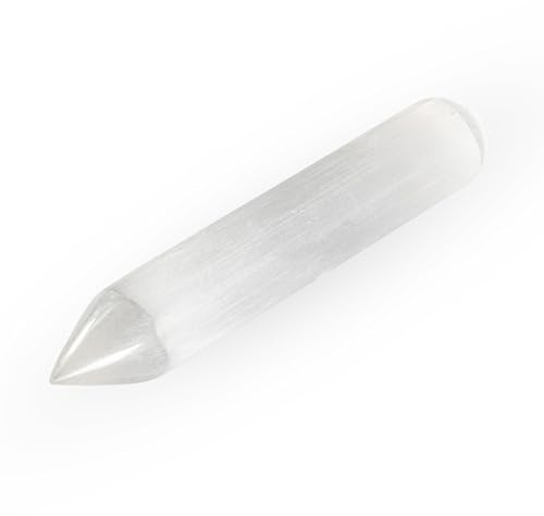NKlaus 15317 Bâton de massage en sélénite naturelle avec pointe 15 cm