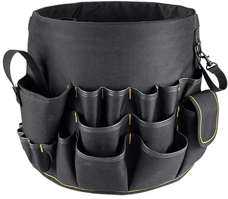DOITOOL Sacoche à Outils pour Seau - Organisateur Multi-Poches | Convient aux Seaux, Tissu Résistant à l'Usure, Nombreuses Poches Extérieures, Accès Rapide, Idéal Jardinage et Bricolage