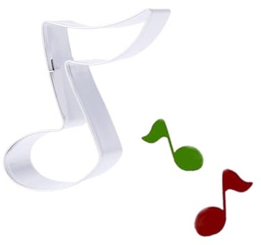 OUNONA Stainless Steel Musical Note Cookie Cutters Biscuit Molds for Cake Fondant Chocolate Suitable for Vegetables Fruit Easy Clean
