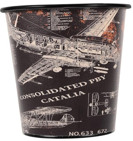 LABRIMP Europäischer Retro-mülleimer Aus Eisen Kleiner Vorratsbehälter Eisenmülltonne Vintage-mülleimer Plastik Papierkorb Müll Kontainer Büro Schreibtisch Container-box