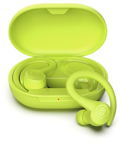 JLab Go Air Sport+ Running Headphones - True Wireless Headphones Bluetooth, Hook Over Ear Earbuds for Sports & Gym, 35+ H Playtime In Ear Buds, IP55 Sweat-Resistant, Be Aware Mode, Yellow