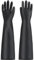 MIN-XL Guantes resistentes a sustancias químicas, guantes de látex resistentes, resistentes a ácidos fuertes, alcalinos y aceite (negro-55 cm)