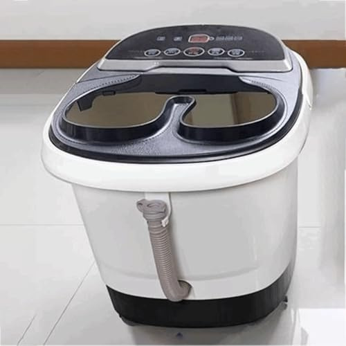 Vasca idromassaggio per i piedi, massaggiatore elettrico per i piedi, con funzione di massaggio e riscaldamento automatici, modalità di massaggio a pressione e impastamento