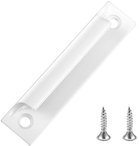 ZEYIYER Tirador para puerta de balcón, exterior blanco, para puertas y ventanas, incluye tornillos de acero inoxidable
