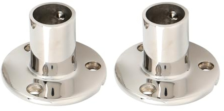 Hapivida Base Redonda para Pasamanos de Barco de 90 Grados, Herrajes de Acero Inoxidable 316 Barandilla de Mano para Barco Base de Barandilla de Barco Resistente para Todos Los Linds of Yachts