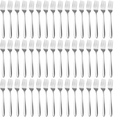 Forks Set (7.76 inch) 48 Pieces Stainless Steel Fork Set Dinner Forks Table Forks, Mirror Polishing Cutlery Forks Set for Home/Kitchen/Restaurant or Hotel Dishwasher Safe
