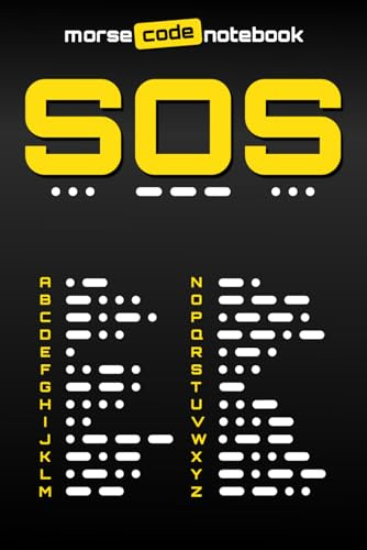 SOS Morse Code Alphabet Notebook: Graph Paper 5x5 for HAM Radio Enthusiasts, Amateur Radio Operators | Black Cover Featuring Emergency Distress Signal for Help