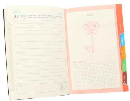 TEHAUX Notizbuch Mit Monatsplaner Und Jahresplaner Funktion Integriertem Terminkalender Und Praktischer Seitenleiste Für Schnelles Blättern Inklusive Stiftfach Und Hochwertigem Papier Für