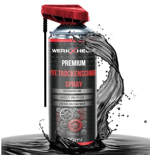 WerkXheld Trockenschmierspray PTFE 400ml – Spray für Fenster, Türen & Fahrradketten | Trockenschmiermittel | Anti-Quietsch Spray | Specialist Dry Lube