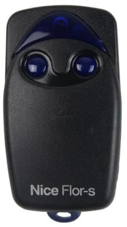 NIce Flo2r-s - 2 touches - Rolling code 433 - Télécommande originalie Nice FLo2r s - coque noire