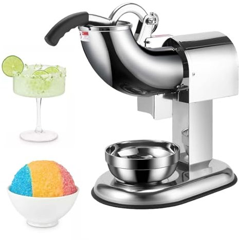 Tritaghiaccio Elettrico In Acciaio Inox, Tritaghiaccio, Macchina Per Sabbia, 100 Kg/H A Doppia Lama, 1400 Giri/Min, Macchina Per Granita Automatica Portatile, Per Uso Domestico,4blades