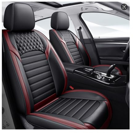 SAHFEE Coprisedili universali per auto per Alfa Romeo Giulia Giulietta Mito Stelvio, colore: nero/rosso