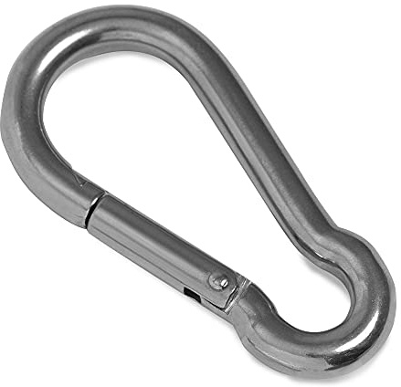HEAVYTOOL Feuerwehr Karabinerhaken Edelstahl V4A (40x4mm 50x5mm 60x6mm 70x7mm 80x8mm 100x10mm 120x11mm) AISI316 NIRO INOX