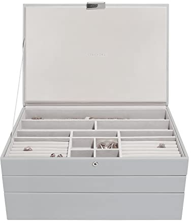Stackers Pebble Grey Supersize Jewellery Box - Set of 3