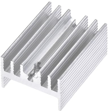 sourcing map 20 Stück 22mm x 15mm x 10mm TO-220 Aluminium-Kühlkörper zum Kühlen von MOSFET-Transistordioden
